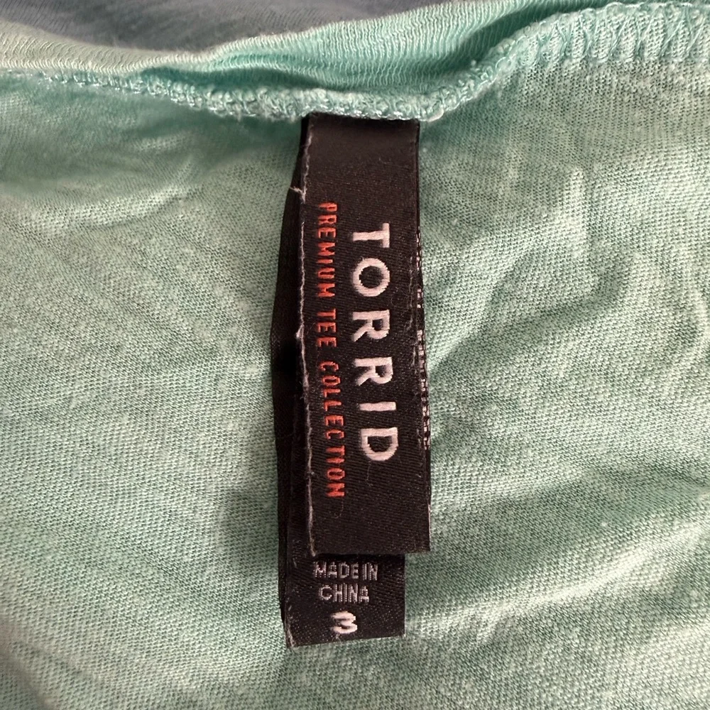 Torrid Teal and Navy Gradient Short Sleeve Top Size 3 - Picture 2 of 2